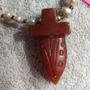 Red Jasper Cross Necklace